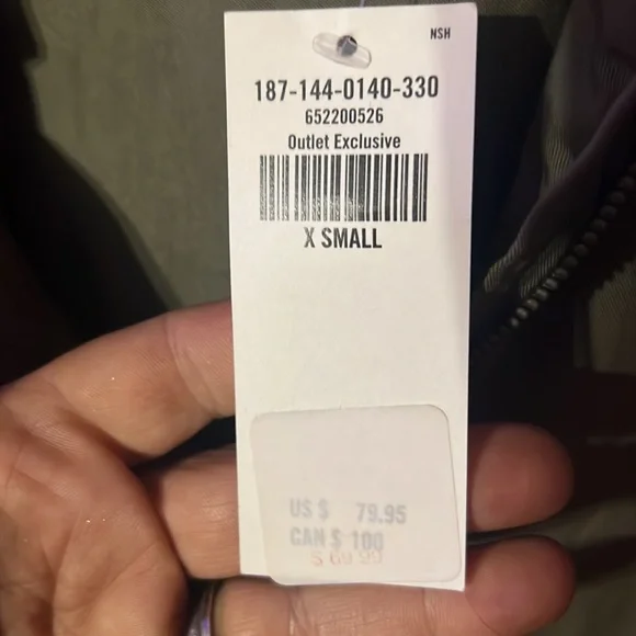 Abercrombie & Fitch XS Geen cropped hooded utility jacket - Picture 4 of 6